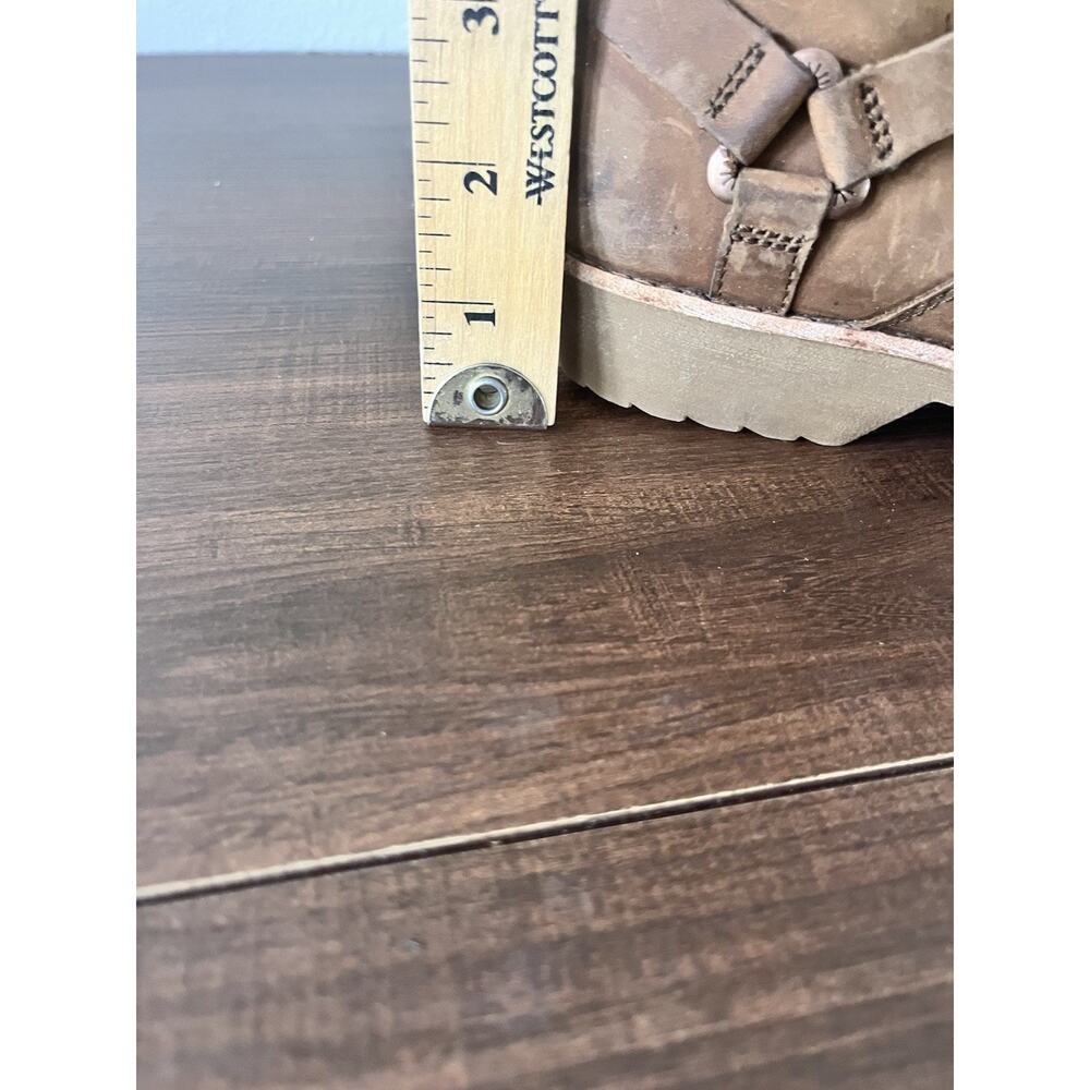 TEVA DE LA VINA WATERPROOF LEATHER TALL BOOTS US 8.5 WOMENS BROWN SIDE ZIP BOOT - Picture 6 of 12